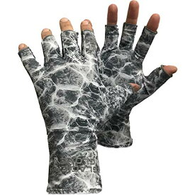 【中古】【未使用・未開封品】Glacier Glove Abaco Bay 指なしサングローブ - グレーウォーター迷彩 S/M