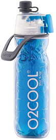 【中古】【未使用・未開封品】O2COOL Arctic Squeeze Mist 'N Sip 断熱ボトル シリコン注ぎ口カバーとロックミスト機能付き 20オンス クラックルブルー