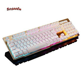 【中古】【未使用・未開封品】Rechargeable Backlit Keyboard,2.4Ghz Wireless Illuminated Mechanical Feel Gaming Keyboard Suspended Keycap,Fast Charging,Adjustable Bre