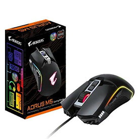 【中古】【未使用・未開封品】GIGABYTE AORUS RGB 16000 dpi Optical Sensor Fully Programmable and Saved Onboard 16.7M Customizable Lighting Gaming Mouse - GM-AORUS M5