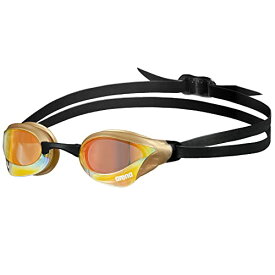【中古】【未使用・未開封品】Arena Cobra Core Swim Goggles for Men and Women, Yellow Copper-Gold, Swipe Anit-Fog Mirror Lens (New)