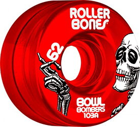 【中古】【未使用・未開封品】RollerBones ボールボンバー 103A スケートホイール レッド 57mm
