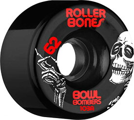 【中古】【未使用・未開封品】RollerBones ボールボンバー 103A スケートホイール ブラック 57mm