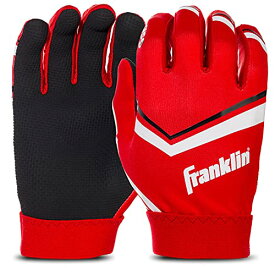 【中古】【未使用・未開封品】Franklin Sports Youth Football Receiver Gloves - Shoktak Youth Gloves - Kids Football Receiver Gloves - High Grip Football Gloves for K