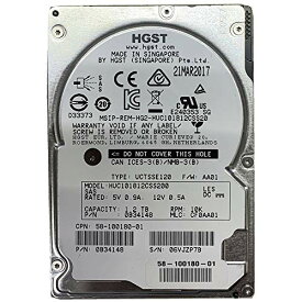 【中古】【未使用・未開封品】HGST 1.2TB HDD 10K RPM 2.5インチ 12Gb/s SAS ハードディスクドライブ モデル:HUC101812CSS200 DP/N:0KV02
