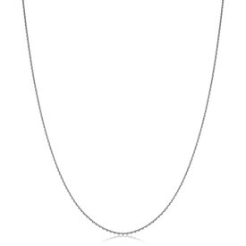 【中古】【未使用・未開封品】KoolJewelry 10K ホワイトゴールド 0.8mm ケーブルチェーンネックレス 女性用 (16、18、20、24、30インチ)