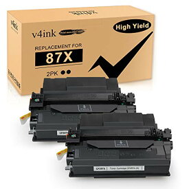 【中古】【未使用・未開封品】v4ink 互換トナーカートリッジ HP 87X CF287X トナーカートリッジ ブラック 2個パック 大容量18,000ページ