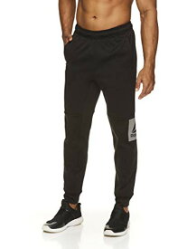 【中古】【未使用・未開封品】Reebok Men's Jogger Running Pants with Zipper Pockets - Athletic Workout Training & Gym Sweatpants - Black Challenger Jogger, Large