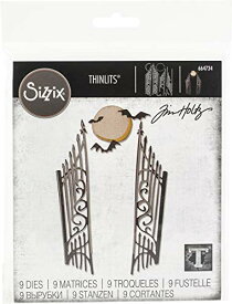 【中古】【未使用・未開封品】Sizzix Thinlits Dies By Tim Holtz 9/Pkg-Gate Keeper -664734