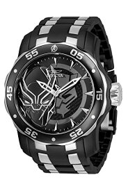 【中古】【未使用・未開封品】Invicta Marvel Men's 48mm Pro Diver Scuba Black Panther Black Silver Two Tone Limited Edition Quartz Stainless Steel Bracelet Watch