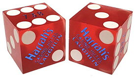 【中古】【未使用・未開封品】Cyber-Deals 19mm クラップス サイコロペア - 本物のネバダ州カジノテーブルプレイダイス - ラフリン・ハラーズ (レッドフロスト)