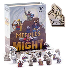 【中古】【未使用・未開封品】Meeples of Might | 16mmミニ木製ファンタジーミープルミニチュア卓上ロールプレイングRPG | Meeples of Might