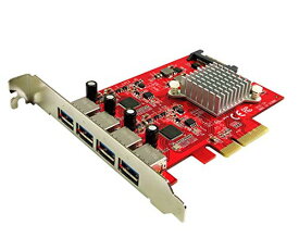 【中古】【未使用・未開封品】Ableconn PEX-UB155 USB 3.2 Gen2 (10 Gbps) 4ポート PCIe 3.0 カード - PCI Express Gen3 x4 レーン ホストアダプタカード (デュアルASMedia AS