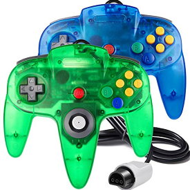 【中古】【未使用・未開封品】Suily レトロ N64 ゲーム 有線ゲームパッド ジョイスティック コントローラ プラグアンドプレイ 2個パック USB 非バージョン)