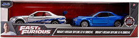 【中古】【未使用・未開封品】Fast & Furious Brian's Nissan Skyline GT-R R34 Silver & Nissan GT-R R34 Blue 1:32 Die - cast Car, Toys for Kids and Adults 商品カテゴリ