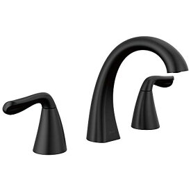 【中古】【未使用・未開封品】Delta Faucet Arvo 広範な浴室用蛇口 3穴 マットブラック 浴室用蛇口 バスルームシンク用蛇口 排水部品付き マットブラック 35840LF-BL