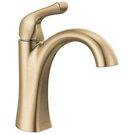 【中古】【未使用・未開封品】Delta Faucet Arvo シングルホールバスルーム蛇口 ゴールドバスルーム蛇口 シングルハンドルバスルーム蛇口 バスルームシンク蛇口 排水アセンブ