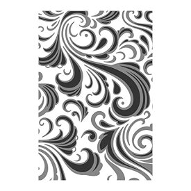 【中古】【未使用・未開封品】Sizzix Texture Fades Embossing Folder By Tim Holtz-Swirls -665226