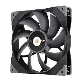 【中古】【未使用・未開封品】Thermaltake TOUGHFAN 14 ブラック PWM 500~2000rpm 制御 高静圧 140mm 円形ラジエーターファン 防振マウントシステム冷却付き (1 ファンパック)