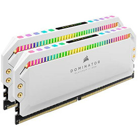 【中古】【未使用・未開封品】Corsair DDR4-3200MHz デスクトップPC用 メモリ DOMINATOR PLATINUM RGBシリーズ 32GB [16GB×2枚] CMT32GX4M2E3200C16W