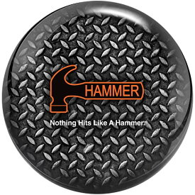 【中古】【未使用・未開封品】Hammer ダイヤモンドプレート ボーリングボール グレー/ブラック 15ポンド