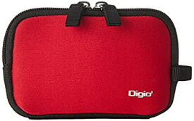 【中古】Digio デジタルカメラケース ハンドストラップ付 レッド DCC-047R