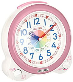 【中古】セイコー クロック 目覚まし時計 知育 アナログ ピンク KR887P SEIKO