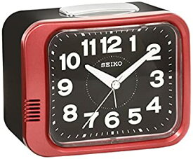 【中古】セイコー クロック 目覚まし時計 アナログ 赤 メタリック KR896R SEIKO