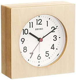【中古】【未使用未開封】セイコー クロック 掛け時計 置き時計 兼用 アナログ アラーム 木枠 天然色木地 KR501A SEIKO