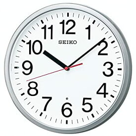 【中古】セイコー クロック 掛け時計 電波 アナログ 銀色 メタリック KX230S SEIKO