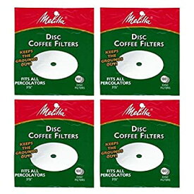 【中古】【未使用未開封】(100 Count (Pack of 4)) - Melitta 8.9cm White Disc Coffee Filters (Pack of 4)