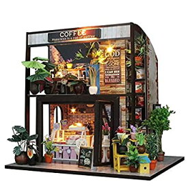 【中古】Flever Dollhouse Miniature DIY House Kit Creative Room With Furniture for Romantic Valentine's Gift(Time Of Coffee)