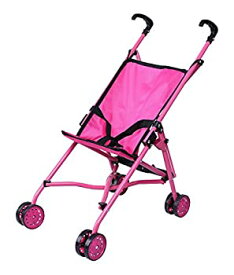 【中古】【未使用未開封】Precious Toys Hot Pink Umbrella Doll Stroller Black Handles and Hot Pink Frame - 0128A by Precious toys