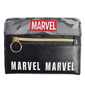 【中古】【未使用未開封】【MARVEL/マーベル】迷彩ファスナー付き二つ折り財布(BK)49946