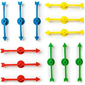 【中古】【未使用未開封】12 Assorted Rainbow 10cm Arrow Game Spinners in 4 Colours 3 Arrows Per Colour by Brybelly