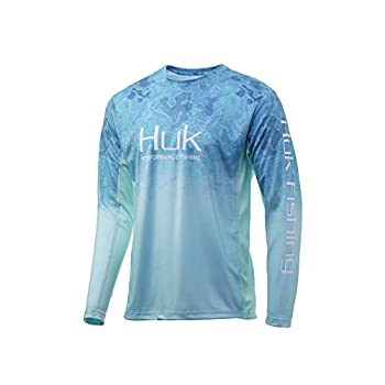 【中古】【輸入品・未使用】HUK メンズ アイコン X 迷彩 フェードシャツ X-Large ブルー その他