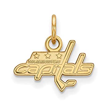 Washington 【人気No.1】 Capitals Extra 低価格化 Small 8インチ ペンダント 3? 14?Kイエローゴールド