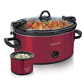 【中古】Crock-Pot 6-Quart Cook and Carry Slow Cooker with Little Dipper Warmer (Red) by Crock-Pot