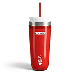 【中古】(Red) - Zoku Iced Coffee or Tea Maker - Red Spill resistant insulated Travel mug