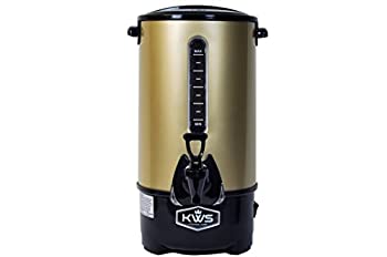 KWS WB-10 9.7L  41Cups Commercial Heat Insulated Water Boiler and Warmer Stainless Steel (Gold) by KitchenWare Station