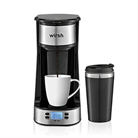 【中古】Casara Single Cup Coffee Maker- with 14 oz. Double-wall Stainless Steel Travel Mug and Reusable Filter- Personal Coffee Maker with prog