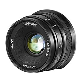【中古】Neewer 25mm f/1.8 大口径広角レンズ マニュアルフォーカス APS-C プライム固定レンズ Canon EF-M EOS-M マウントミラーレスカメラ EOS M M2 M3