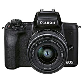 【中古】【未使用未開封】Canon ミラーレス一眼カメラ EOS Kiss M2 標準ズームレンズキット ブラック KISSM2BK-1545