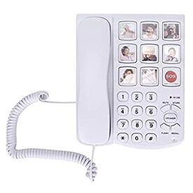 【中古】高齢者向け固定電話、メモリーピクチャーコード付き電話、大型ボタン、聴覚障害者向けワンタッチダイヤル