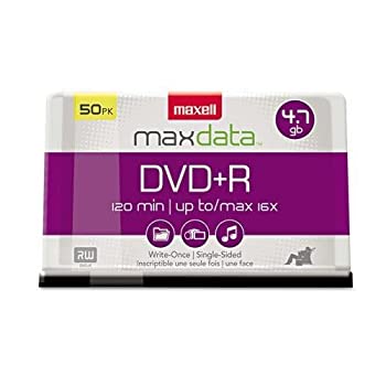 Maxell 639013?DVD   Rディスク、4.7?GB、16?x、スピンドル、シルバー、50? パック