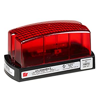 Federal Signal Low Profile Warning Light, Strobe, Red