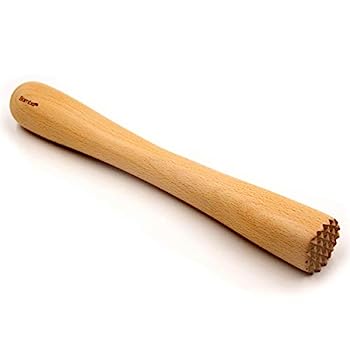 Bamber 木製カクテルモヒートマドラー 木製マドラーバーツール 12 x 1.6インチ