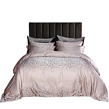 Queen Size Duvet Cover Set, Piece Luxury Jacquard Bedding, Dolce Mela Olympia DM713Q