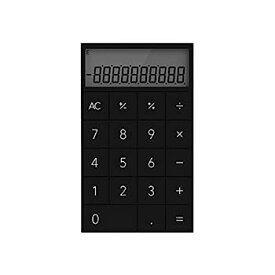 【中古】多機能 大型LCDディスプレイと大敏感なボタンを使用した基本的な電卓PortableHandheld電卓 実用的なギフト (Color : Black)