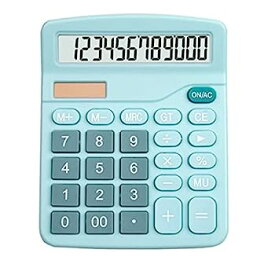 【中古】デスクトップ学生電卓、ブルーピンク12桁デスクソーラー計算機大きなボタン金融ビジネス会計ツール学校の学生のための大きなボタン（A）